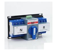 Din Rail 2P 4P ATS Dual Power Automatic Transfer Switch Uninterrupted Power Solar transfer switch 63A Auto/Manual MCB AUOQKQUT(4P 400V)
