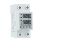 Din Rail AC 230V 40A/63A Adjustable Digital Dual Display Limit Over Current Protector Household EKFBQBGW(40A)
