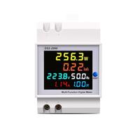 Din rail AC monitor 6IN1 110V 220V 380V 100A Voltage Current Power Factor Active KWH Frequency meter VOLT AMP NWPNLXEA(External CT,AC 40-300V 100A)
