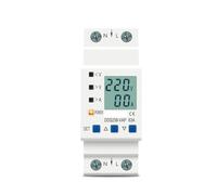 Din Rail Adjustable Over Under Voltage Protective relay Protector Current Limit Protection Voltmeter Kwh 63A 80A 110V 230V NWPNLXEA(80A Bottom input)