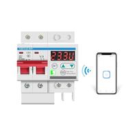 Din Rail Circuit Breaker Smart Switch Remote Control with over and under voltage current protecion LCD display AUOQKQUT