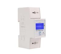 Din Rail Compteur Énergie Monophasé 5-80A 230V AC 50Hz avec Reset | DIN rail compteur énergie monophasé, 5-80A, 230V AC, 50Hz. Écran LCD, kWh, tension, courant, reset.