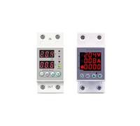 Din Rail Dual Display Adjustable Over Voltage Current and Under Voltage Protective Device Protector Relay 40A 63A 80A 220V 230V(V A Kwh type,L N 230V 80A)