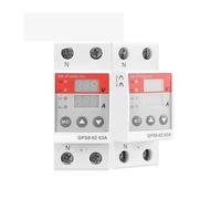 Din Rail Dual Display Adjustable Over Voltage Current Under Voltage Protective Device Protector Relay 63A 220V 230V CZAOINCU(GPS8-02-Upper Wiring,40A)