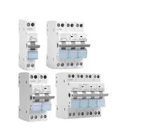 Din Rail Dual Power Manual Transfer Switch Modular Changeover Switch Interlock Circuit Breaker 1P-4P, Pièces(3P)
