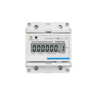 Din Rail Electricity Digital Power Meter Single Phase 1P 2 Wire kWh AC 230V Voltmeter Ammeter LCD Analog Counter Display MQXFCZUX(Digital Energy Meter)