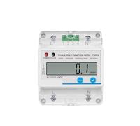 Din Rail Electricity Digital Power Meter Single Phase 1P 2 Wire kWh AC 230V Voltmeter Ammeter LCD Analog Counter Display AUOQKQUT(Multifunction Meter)