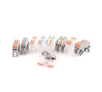 Din Rail Fast Compact Cable Wire Connector 222 223 LED Light Lamp Conector Wiring Conductor Terminal NWPNLXEA(K413T,10PCS)