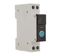 Din Rail Home Circuit Breaker 1P + N Téléphone cellulaire sans fil Télécommande WiFi Smart Switch 3 Modes de synchronisation pour les appareils électroménagers 10A (noir) (32a)