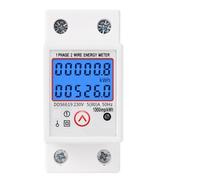 Din Rail LCD rétro-éclairage numérique compteur d'énergie monophasé kWh compteur de consommation d'énergie wattmètre électronique AC 220 V 80A réinitialiser zéro(110V)