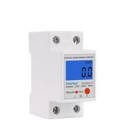 Din Rail LCD rétro-éclairage numérique compteur d'énergie monophasé kWh compteur de consommation d'énergie wattmètre électronique AC 220 V 120 V 80A réinitialiser