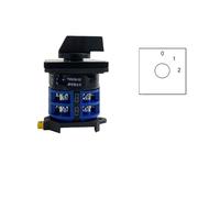 DIN Rail Mounted 32A 660V Dual Power Circuit Control Selector LW26-32/2 Two Poles Rotary Cam Switch NWPNLXEA(012)