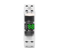 Din Rail Single Phase ampere Meter Ac 40-500V Modular ammeter Gauge Indicator LED Digital Display 110V 230V BIANMTSW(Transparent)