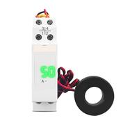 Din Rail Single Phase ampere Meter Ac 40-500V Modular ammeter Gauge Indicator LED Digital Display 110V 230V NWPNLXEA(Not Transparent)