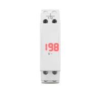 Din Rail Single Phase Voltage Meter Ac 40-500V Modular Voltmeter Gauge Indicator LED Digital Display 110V 230V AUOQKQUT(Not Transparent)