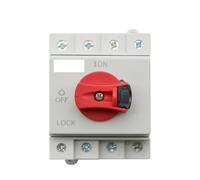 Din Rail Solar PV DC 4P 32A 1000V Rotating Handle Isolator Rotary Switch Disconnector For Solar distribution box NWPNLXEA