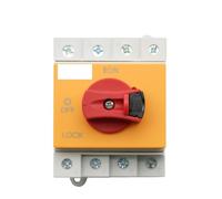 Din Rail Solar PV DC 4P 32A 1000V Rotating Handle Isolator Rotary Switch Disconnector For Solar distribution box NWPNLXEA
