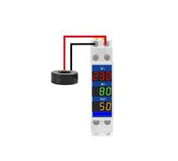 Din Rail Voltmeter Ammeter Ac 80-500V 100A Modular 1P 18mm Voltage Current Hz Indicator LED Digital Detector NWPNLXEA(VAHz)