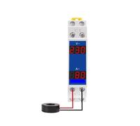 Din Rail Voltmeter Ammeter Ac 80-500V 100A Modular 1P 18mm Voltage Current Hz Indicator LED Digital Detector NWPNLXEA(VA)