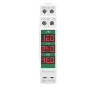 DIN Rail Voltmeter triple Way Modular Tentage Mettage Metting LCD Affichage de l'installation conviviale DC11-310V