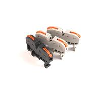 Din Rail Wire Connector Terminal Block Quick Wiring Compact Splicing 211 Quick Cable Connector Terminal Block NWPNLXEA(211 Black,100PCS)