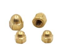 DIN1587 capuchon en cuivre écrous hexagonaux couvercle de tête de dôme décoratif demi-cercle écrou de gland en laiton M3 M4 M5 M6 M8 M10 M12(M12 1pc)