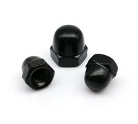 DIN1587 M3 M4 M5 M6 M8 M10 M12 304 Stainless Steel Surface Black Hex Acorn Cap Cover Semicircle Dome Nut 1Pcs(50pcs M4)