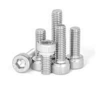 DIN912 M1.4 .6 M2 .5 M3 M4 M5 M6 M8 M10 304 Acier Inoxydable Allen Hexagone Douille Hexagonale Bouchon Fromage Vis À Tête Cylindrique Boulon(4mm,M1.4 (50pcs))