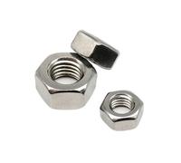 DIN934 304 Écrou hexagonal en acier inoxydable M1-M12 Écrous assortis métriques(5pcs M12)