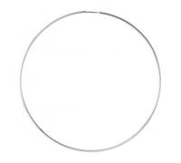 DINA - Boucles d'oreilles Créoles Or Blanc 9 carats - 1 mm - 60 mm - Créoles Or blanc - DINA