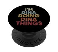Dina Name Dina Personalized Name First Given PopSockets PopGrip Adhésif