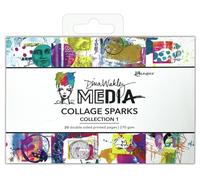 Dina Wakley Media Collage Sparks 6"X4" 20/Pkg-Collection 1
