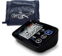 Dinamicamed A-155 Tensiomètre Bras Automatique - Mémoire 2x90 Mesures, Détection Irrégularité du Rythme Cardiaque, Brassard Réglable 22-42 cm, écran rétroéclairé, piles incluses