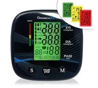 Dinamicamed A-158 Tensiomètre pour le haut du bras, tensiomètre pour le haut du bras avec 2 x 90 positions de mémoire, tensiomètre pour le haut du bras avec rétroéclairage, piles incluses