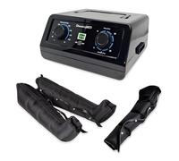 Dinamicamed ® Premium 4.0 Compact Pressotherapie Professionnelle Drainage Lymphatique 4 Chambres à Air - Appareil de Massage Jambes 2 Bottes Pressothérapie XL et 1 Brassard