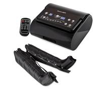 Dinamicamed ® Premium 6.0 Compact Pressotherapie Professionnelle Drainage Lymphatique 6 Chambres à Air - Appareil de Massage Jambes 6 Programmes de Massage, 2 Bottes XL