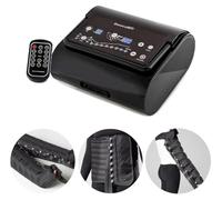 Dinamicamed ® Premium 8.0 Compact Pressotherapie Professionnelle Drainage Lymphatique 8 Chambres à Air Appareil de Massage 6 Programmes de Massage 2 Bottes XL, 2 Brassard et Ceinture Abdominale