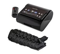 Dinamicamed ® Premium 8.0 Compact Pressotherapie Professionnelle Drainage Lymphatique 8 Chambres à Air - Appareil de Massage Jambes 6 Programmes de Massage avec longs pantalons