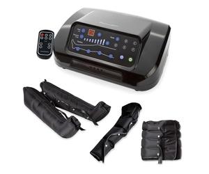 DinamicaMed® PRO 4.0 Classic Pressothérapie - Appareil de drainage lymphatique avec 6 programmes, 4 chambres à air, Bottes XL, Ceinture abdominale et 1 Brassard, utilisation à domicile