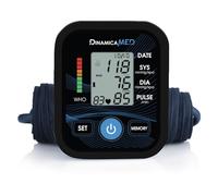 Dinamicamed Tensiomètre pour le haut du bras, tensiomètre pour le haut du bras avec 2 x 99 positions de mémoire, tensiomètre pour le haut du bras de haute précision avec câble USB