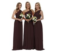 dinavian Robe de soirée en mousseline de soie pour femme, robe de bal de fin d'année, de mariage, de demoiselle d'honneur
