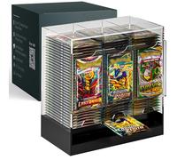 Dinavio Crafthouse - Distributeur Acrylique à 3 Fentes avec Base Noire - Compatible avec Les boosters de Cartes TCG et Cartes de Sport