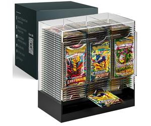Dinavio Crafthouse - Distributeur Acrylique à 3 Fentes avec Base Noire - Compatible avec Les boosters de Cartes TCG et Cartes de Sport