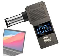 Dinchaakuarry Adaptateur de chargeur d'ordinateur portable de type C, adaptateur de chargeur d'ordinateur portable - Embout de connecteur de chargeur de type C à CC 100 W avec affichage numérique