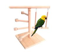 Dinchaakuarry Bird Play Stand, Bird Playground - Support pour perroquets en bois sûr Jouet de chaudière artificielle | Perche multifonctionnelle, jouet d'oiseau naturel pour débutants, utilisateurs à