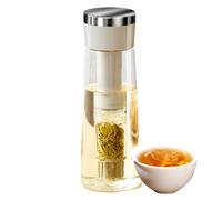 Dinchaakuarry Cold Brew - Glace, appuyez sur le type de café glacé avec filtre en maille amovible | Face en verre hermétique pour la maison, le bureau, le café, de préparation facile de 34 oz, 3.