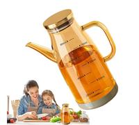 Dinchaakuarry Distributeur de chanson de cuisine, bouteille d'huile de cuisson,Sauce soja Pichet en verre vinaigre bouteille avec bec verseur - Cuisson du récipient d'huile de friture pour la cuisine