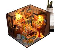 Dinchaakuarry DIY Mini House Kit Wooden Building Craft Decorative Display