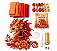 Dinchaakuarry Dragon DIY Sewing Kit - Stuffed Animal Project With Pre Cut Pieces And Decorative Accessories | Handmade Craft Collection, Educational Set For Adults Teens Beginners Home Decor Display