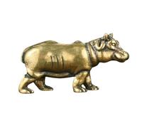 Dinchaakuarry Figurines d'animaux miniatures, décorations de table de thé pour animaux de compagnie,Petite figurine d'animaux Hippo Animal de compagnie | Miniatures Ornements d'animaux vintage